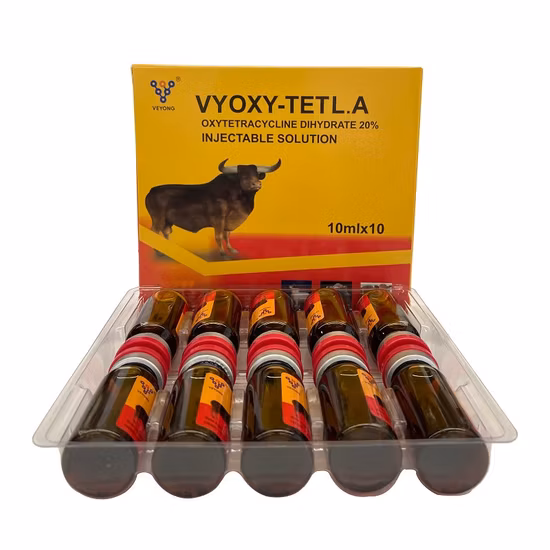 Injection d'oxytétracycline à longue durée d'action, 20%, médicaments vétérinaires pour bovins, moutons, chèvres, chevaux, volailles
